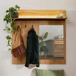 Wandgarderobe Wild-/Zerreiche 110x17x110 natur ge&ouml;lt MONTREUX LUX #136