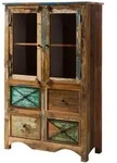 Highboard Altholz 95x40x150 mehrfarbig lackiert NATURE OF SPIRIT #140