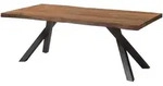 Baumtisch Sheesham 220x100x76 grau gebeizt / A-Gestell anthrazit matt FREEFORM 5