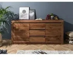 Sideboard Wildeiche / Zerreiche 185x43x80 braun ge&ouml;lt MONTREUX #355