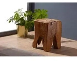 Hocker Teak Wurzel 30x30x40 natur lackiert UNIKA #155