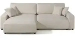 Ecksofa Samt 234x170x78 beige SOFIA