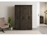 Kleiderschrank Mango 140x65x200 grau lackiert RAILWAY #269