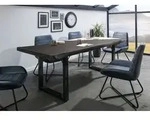 Baumtisch Mango 180x90x77 grau lackiert / U-Beine anthrazit gl&auml;nzend FREEFORM 5