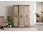 Kleiderschrank Mango 140x65x200 beige lackiert RAILWAY #369