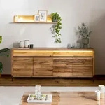 Sideboard Wild-/Zerreiche 202x47x80 natur ge&ouml;lt MONTREUX LUX #101