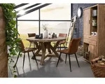 Esstisch rund Teak 120x120x78 natur unbehandelt BASSANO #180