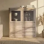Highboard Mango 128x40x145 wei&szlig; lackiert TORONTO #303