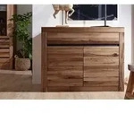 Sideboard Wildeiche / Zerreiche 108x43x80 braun ge&ouml;lt MONTREUX #350