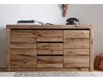Sideboard Wildeiche / Zerreiche 155x43x80 braun ge&ouml;lt MONTREUX #354