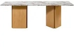 Esstisch Mango 180x90x76 beige lackiert / Marmor beige LUGANO #106