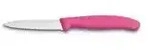 Victorinox Gem&uuml;semesser 10 cm | Pr&auml;zises K&uuml;chenmesser mit Wellenschliff Pink