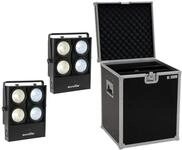 EUROLITE Set 2x Audience Blinder 4x100W LED COB CW/WW + Case