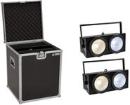 EUROLITE Set 2x Audience Blinder 2x100W LED COB CW/WW + Case