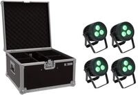 EUROLITE Set 4x LED IP PAR 3x8W QCL Spot + Case