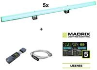 EUROLITE Set 5x LED PR-100/32 Pixel DMX Rail + Madrix Software