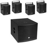 OMNITRONIC Set MOLLY-12A Subwoofer aktiv + 4x MOLLY-6 Top 8 Ohm, schwarz