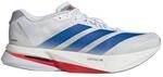 Laufschuhe Adidas Adizero Boston 13 Wei&szlig; Blau SS26, Gr&ouml;&szlig;e UK 8