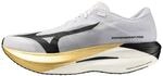 Mizuno Hyperwarp Pro Laufschuhe Wei&szlig; Gold SS26 Unisex, Gr&ouml;&szlig;e 43 - EUR