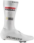 Castelli Fast Feet 4 TT &Uuml;berschuh Wei&szlig; Soudal Quick-Step, Gr&ouml;&szlig;e S