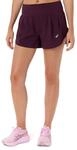 Asics Road 3.5in Shorts Bordeaux f&uuml;r Damen, Gr&ouml;&szlig;e XS.