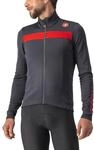 Castelli Puro 3 FZ Langarmtrikot Schwarz Rot, Gr&ouml;&szlig;e L