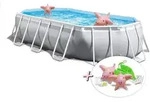 Intex Prism Frame Oval Pool 503x274x122cm + aufblasbare Schwimmtiere