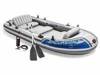 Intex Schlauchboot Excursion 5 Set inkl. Paddel & Pumpe, bis 600kg, 366x168x43cm
