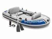 Intex Schlauchboot Excursion 4 Set inkl. Paddel & Pumpe, bis 500kg, 315x165x43cm