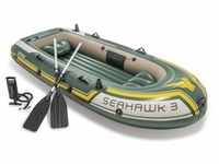 Intex Schlauchboot Seahawk 3 Set inkl. Paddel + Pumpe, bis 360kg, 295x137x43cm