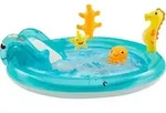 Happy People 77756 Playcenter Ocean mit Rutsche und Seepferdchen-Sprinkler 150x18cm
