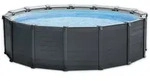 Intex 26384GS Frame Pool Set - Graphit Gray Panel 478x124cm inkl. Pumpe, Leiter und