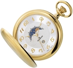 Savonette Taschenuhr Wei&szlig; Gold