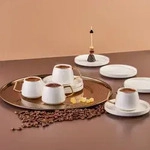 Karaca Streamline Saturn Kaffeetassen-Set f&uuml;r 6 Personen Gold