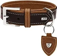 Hunter Hunde Halsband Tara Dunkelbaun/Cognac 45/S
