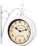 Monzana Retrostyle Bahnhofsuhr/Uhr - 29 x 9,5 x 32,5 cm -Wei&szlig;