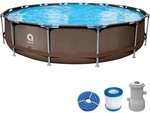 Avenli&reg; Frame Plus Pool Set 457 x 84 cm, Aufstellpool rund, mit Pumpe in...