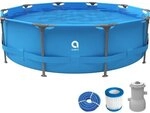Avenli Frame Plus Pool Set 366 x 76 cm, Aufstellpool rund, mit Pumpe, blau