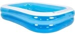 SunClub Planschbecken rechteckig 262 x 175 x 50 cm blau mit 2 Luftringen und