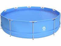 Avenli Frame Pool 360 x 76 cm, Aufstellpool rund, ohne Pumpe, blau