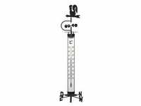 TFA DOSTMANN Gartenthermometer 140cm, mit Erdspieß, Wetterhahn und Windrad