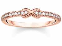 Ring Infinity mit weißen Steinen roségold