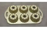 Nordic Ware NW 86277 Backform - 6-fach Mini-Kuchenform, 75th Anniversary Gold