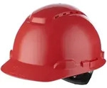 3M Schutzhelm H700-Serie H700NVR in Rot, bel&uuml;ftet, mit Ratsche und