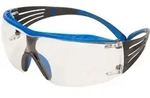 3M SecureFit 400X Schutzbrille, Gestell blau/grau, Scotchgard Anti-Fog-Beschichtung