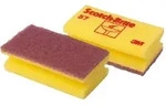 3M Scotch-Brite Schwamm 57, Gelb/Braun, 70 mm x 130 mm