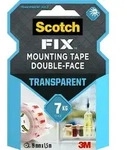 3M Scotch-Fix Transparentes Montageband 4910C-1915-P, 19 mm x 1,5 m, H&auml;lt bis...