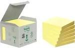 3M Post-it Recycling Notes 6541B, 76 mm x 76 mm, gelb, 6 Bl&ouml;cke &agrave; 100 Blatt