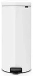Brabantia Treteimer mit Inneneimer aus Kunststoff, Stahl, Weiss, 30 Liter, 10 Jahre