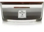 WoodWick Trilogy Warm Woods Ellipse Duftkerze mit knisterndem Docht HearthWick